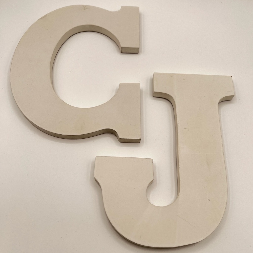 Wood Letters “C” and “J”